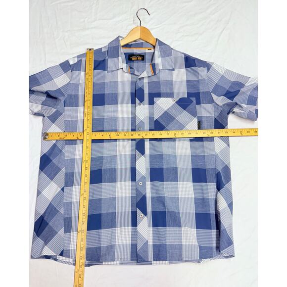 Orvis Trout Bum Men’s XL Blue Plaid  Buttons  Button Down Shirt short sleeve - Picture 8 of 10